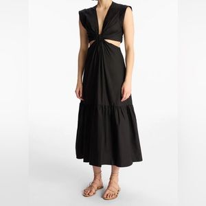 A.L.C. Alexandria Cotton Midi Dress (black, size 4)